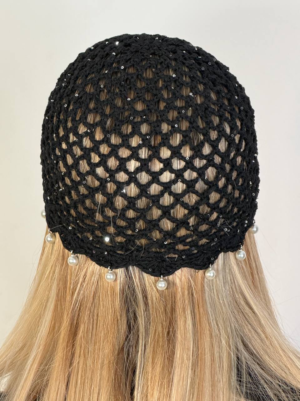 Cuffia Crochet Perle - Abbigliamento Jessica
