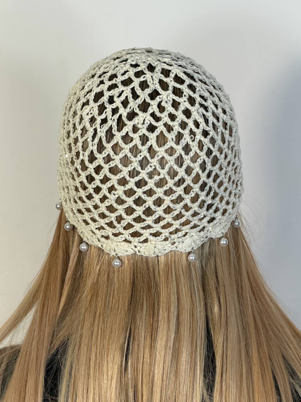 Cuffia Crochet Perle - Abbigliamento Jessica