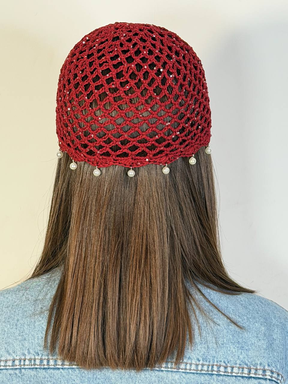 Cuffia Crochet Perle - Abbigliamento Jessica
