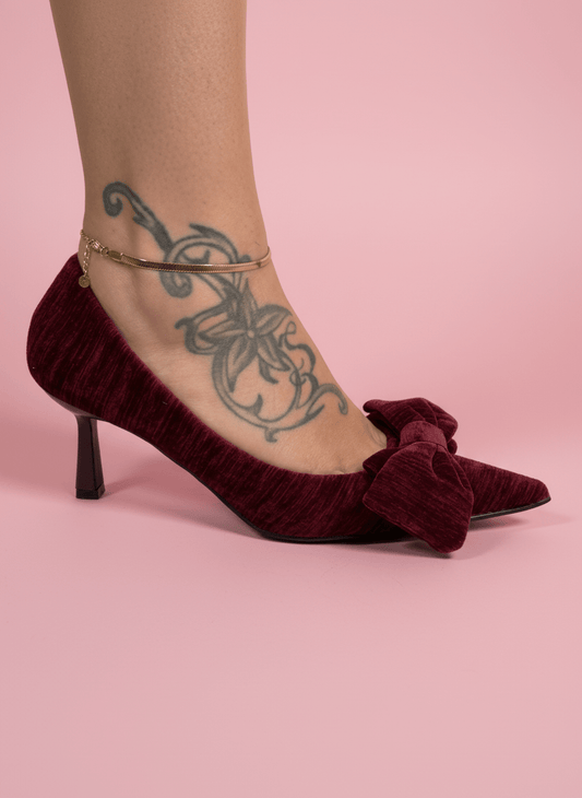 Décolleté Fiocco Bordeux - Abbigliamento Jessica