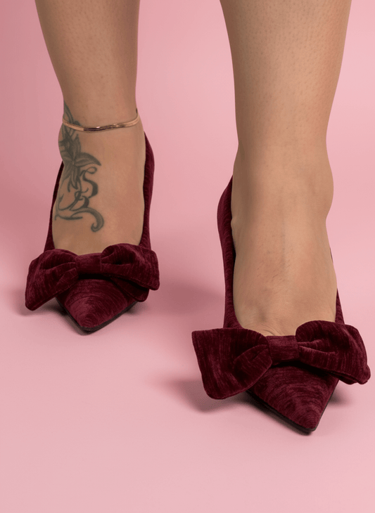 Décolleté Fiocco Bordeux - Abbigliamento Jessica