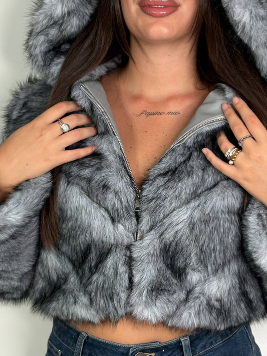 Eco - Fur Divine Grigio - Abbigliamento Jessica