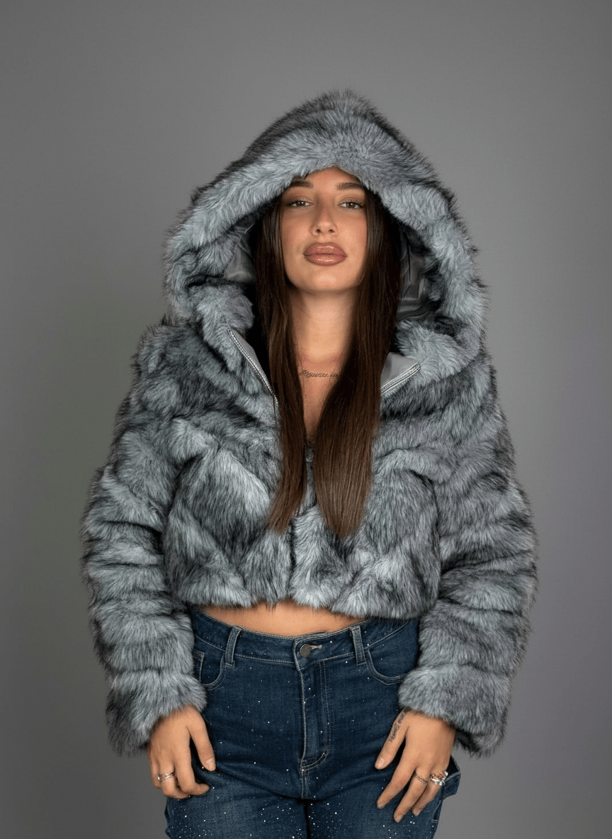 Eco - Fur Divine Grigio - Abbigliamento Jessica