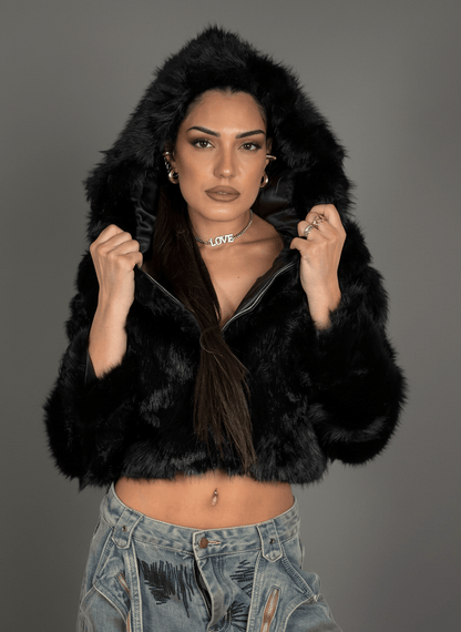 Eco - Fur Divine Nera - Abbigliamento Jessica