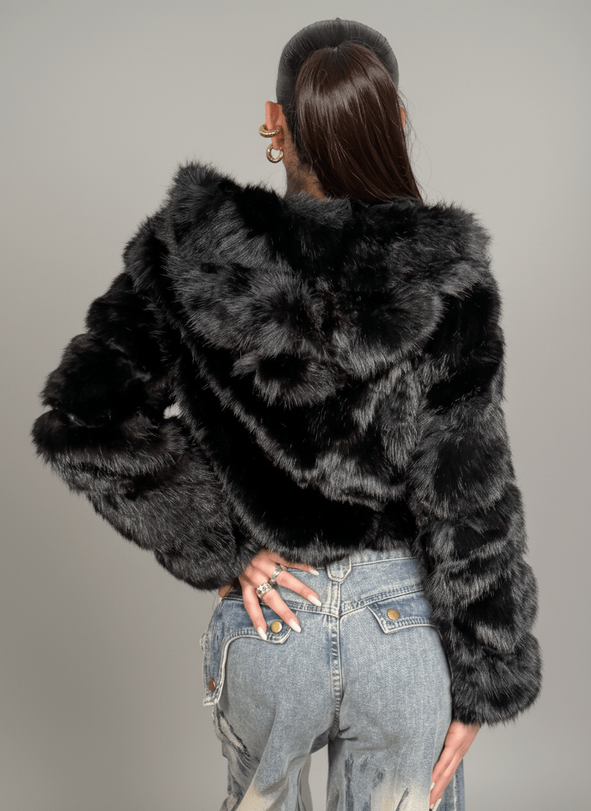 Eco - Fur Divine Nera - Abbigliamento Jessica