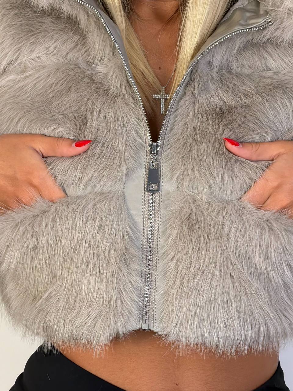 Eco Fur Soft Glam Crop - Abbigliamento Jessica