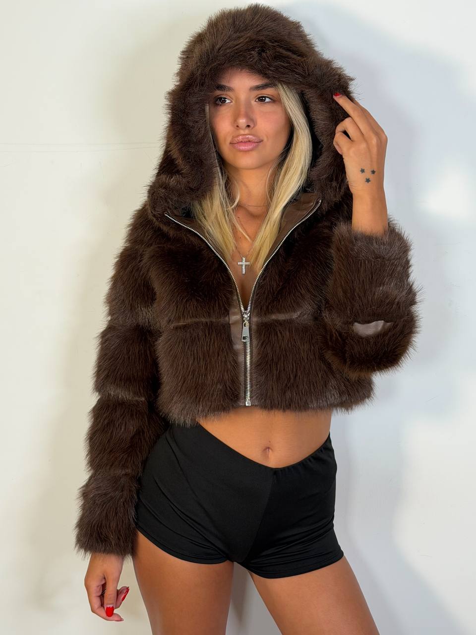 Eco Fur Soft Glam Crop - Abbigliamento Jessica