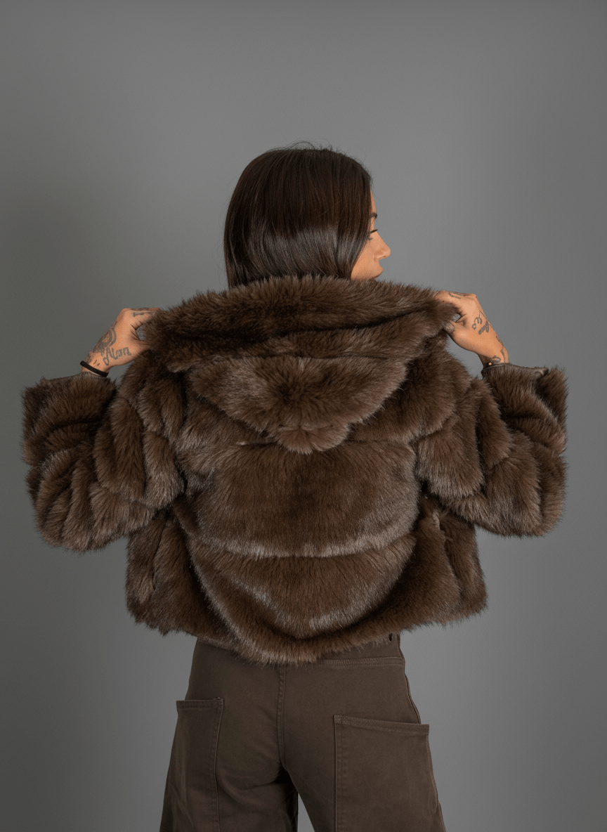 Eco - Pelliccia Fox Cioccolato - Abbigliamento Jessica