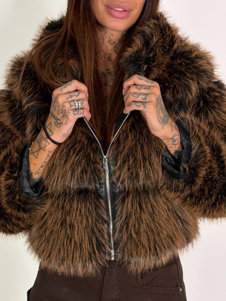 Eco - Pelliccia Fox Marrone - Abbigliamento Jessica
