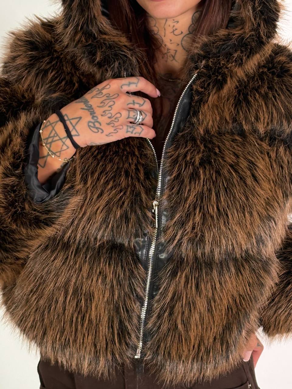 Eco - Pelliccia Fox Marrone - Abbigliamento Jessica