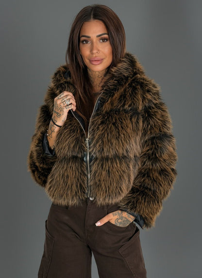 Eco - Pelliccia Fox Marrone - Abbigliamento Jessica