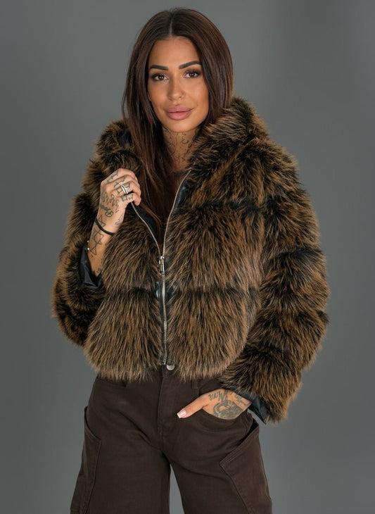 Eco - Pelliccia Fox Marrone - Abbigliamento Jessica