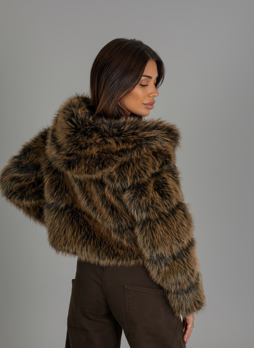 Eco - Pelliccia Fox Marrone - Abbigliamento Jessica