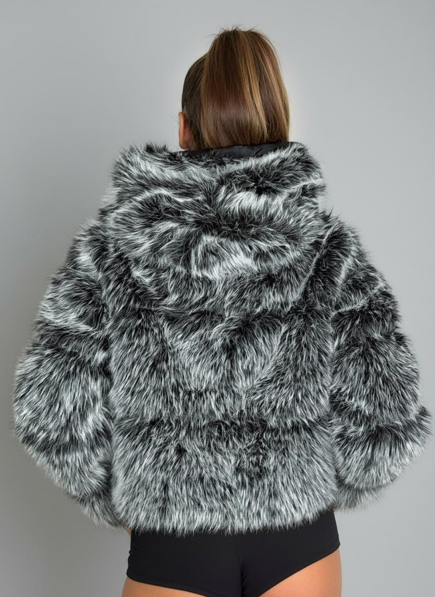 Eco - Pelliccia Fox Nera - Abbigliamento Jessica