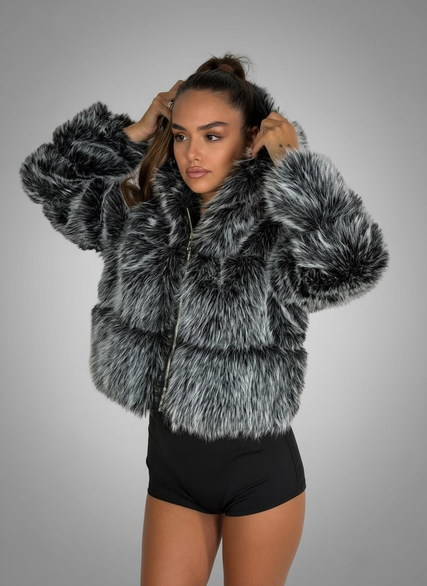 Eco - Pelliccia Fox Nera - Abbigliamento Jessica