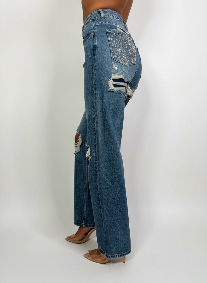 Jeans Tasca Strass