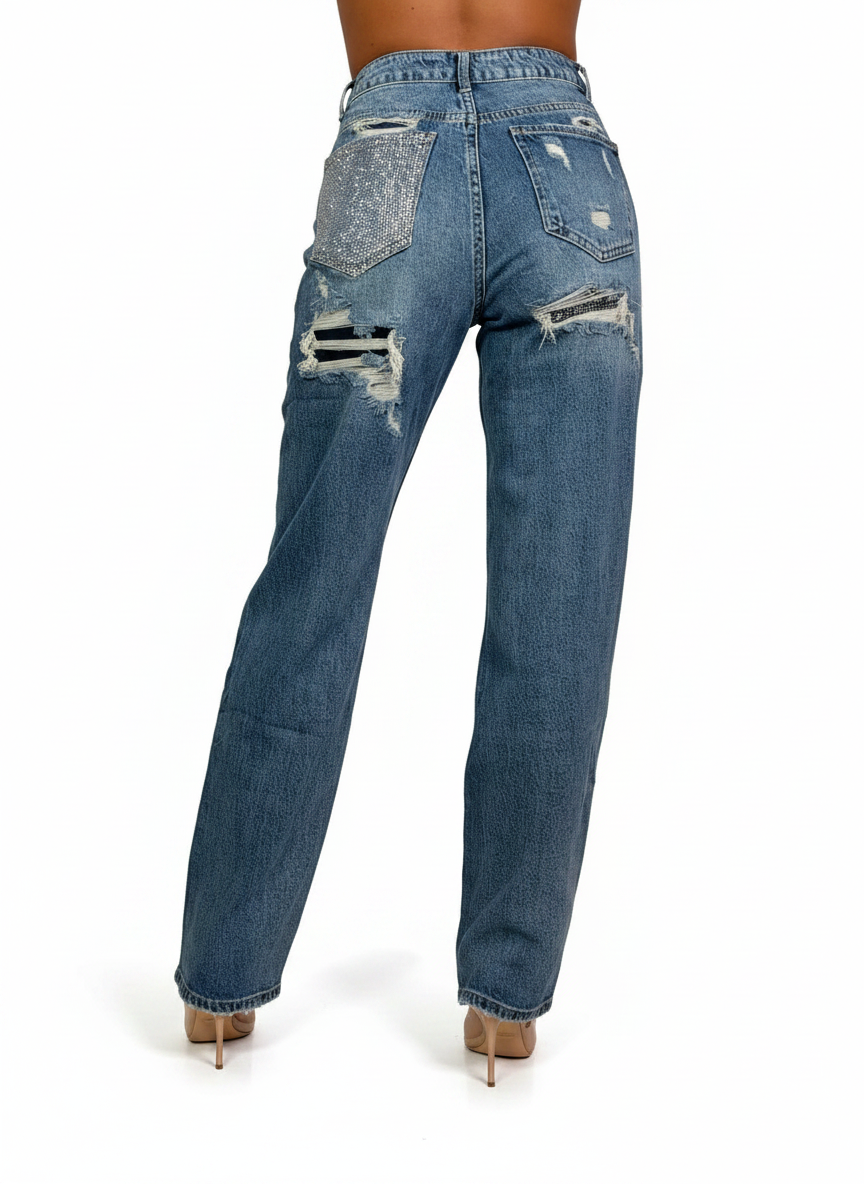 Jeans Tasca Strass