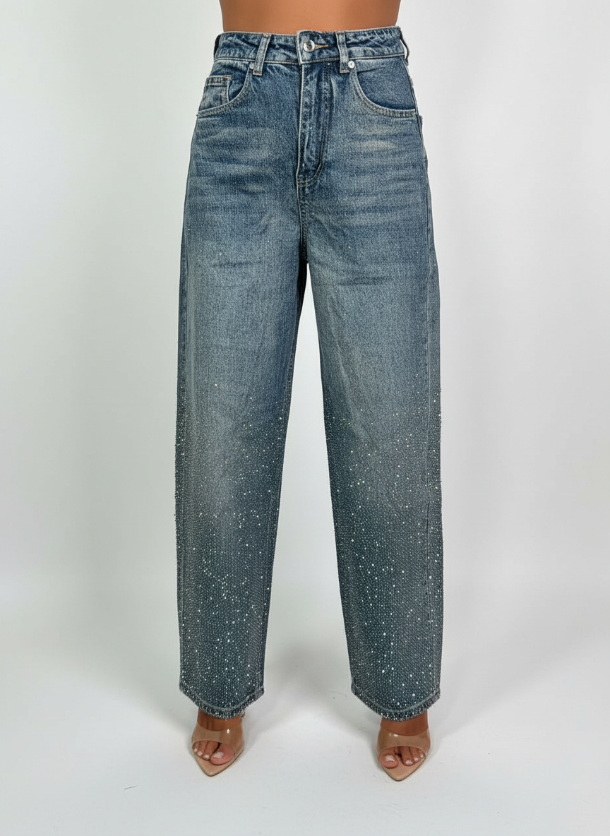 Jeans Double Strass