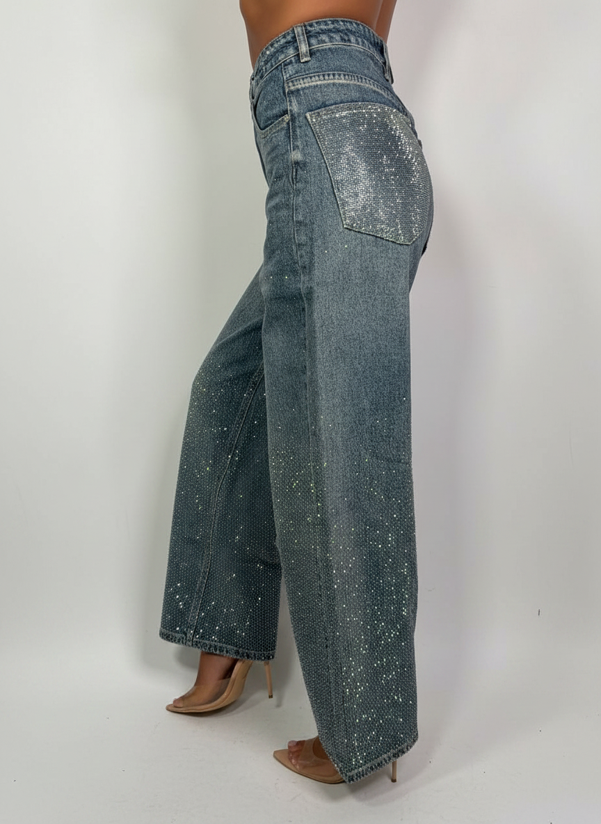 Jeans Double Strass