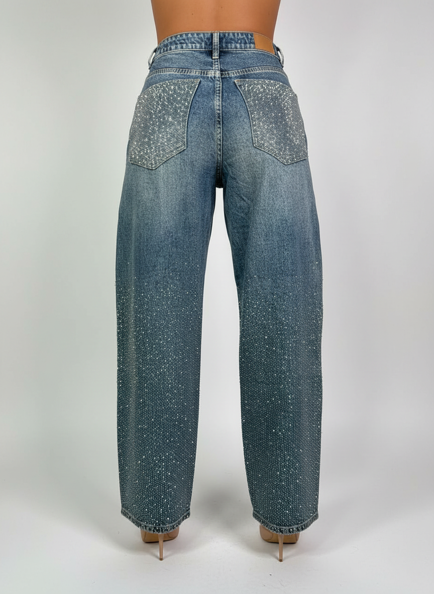 Jeans Double Strass