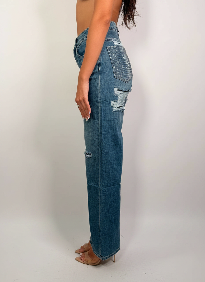 Jeans Tasca Strass