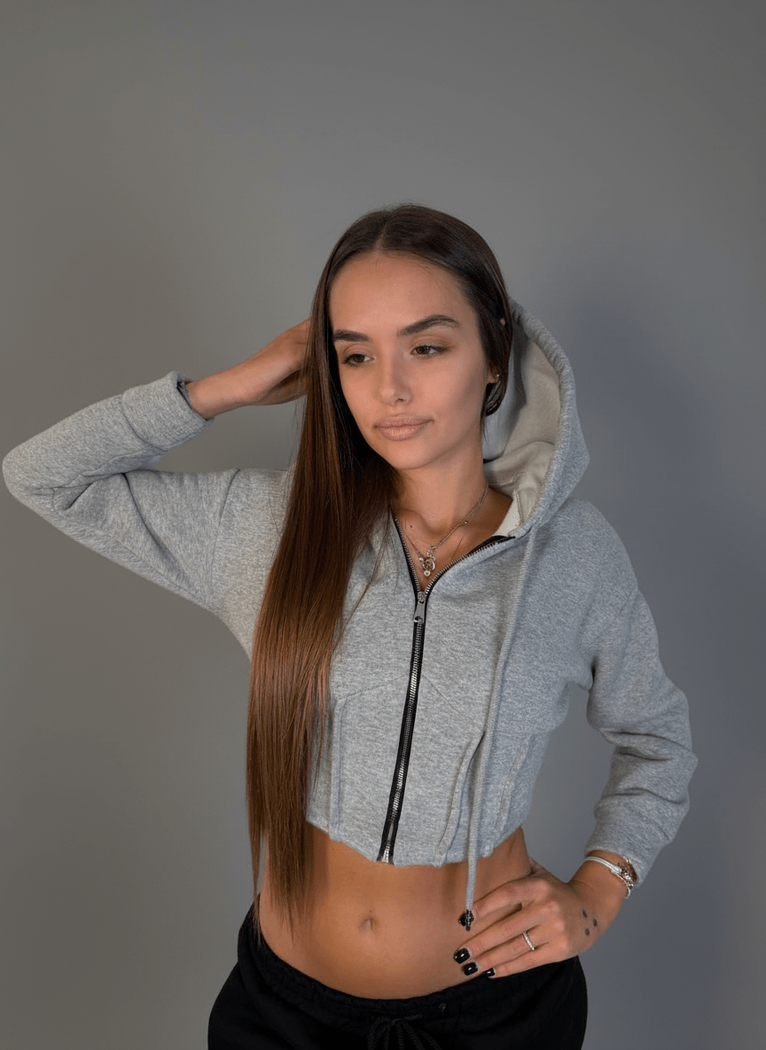 Felpa Zip Vanilla - Abbigliamento Jessica