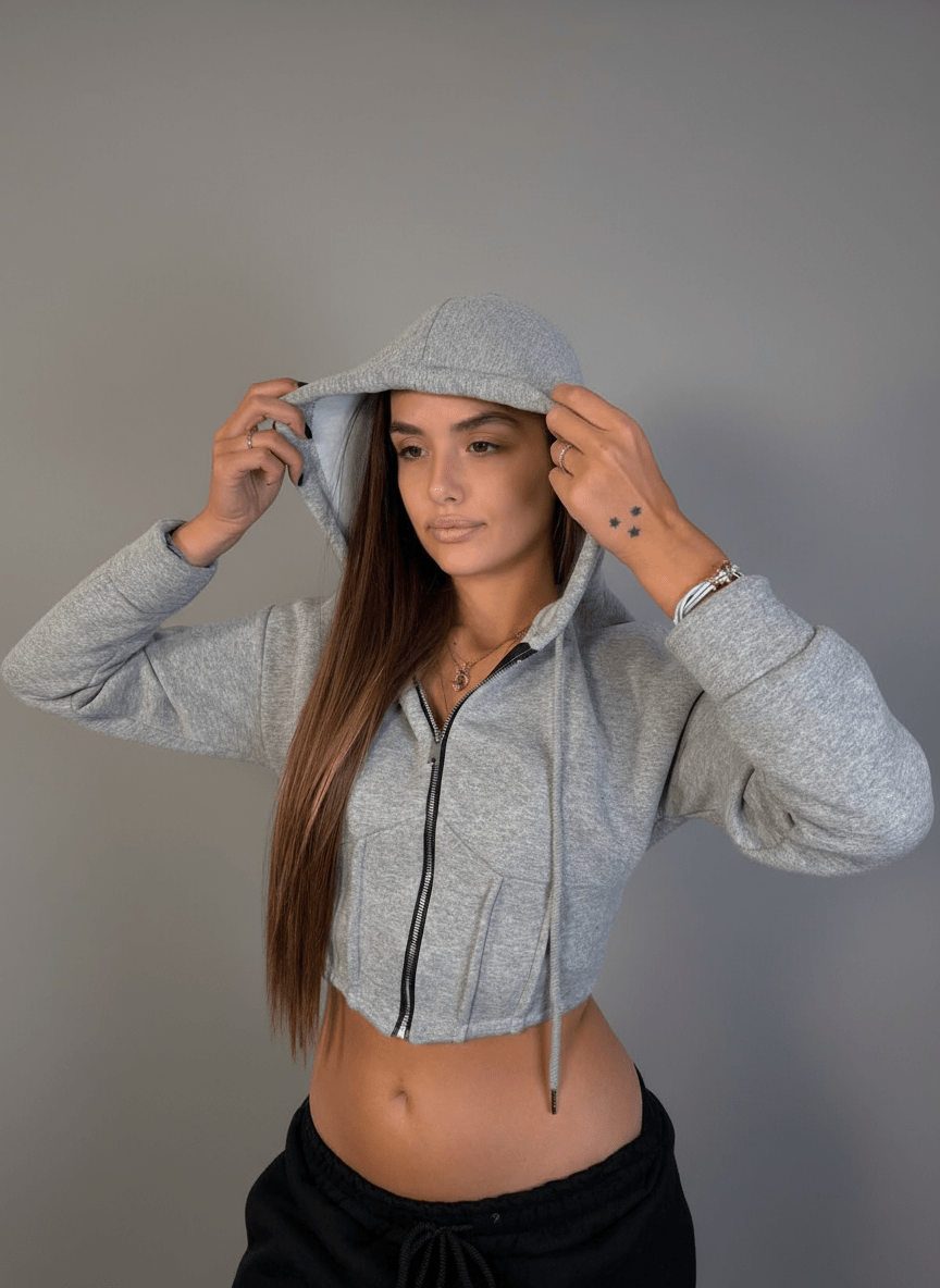 Felpa Zip Vanilla - Abbigliamento Jessica