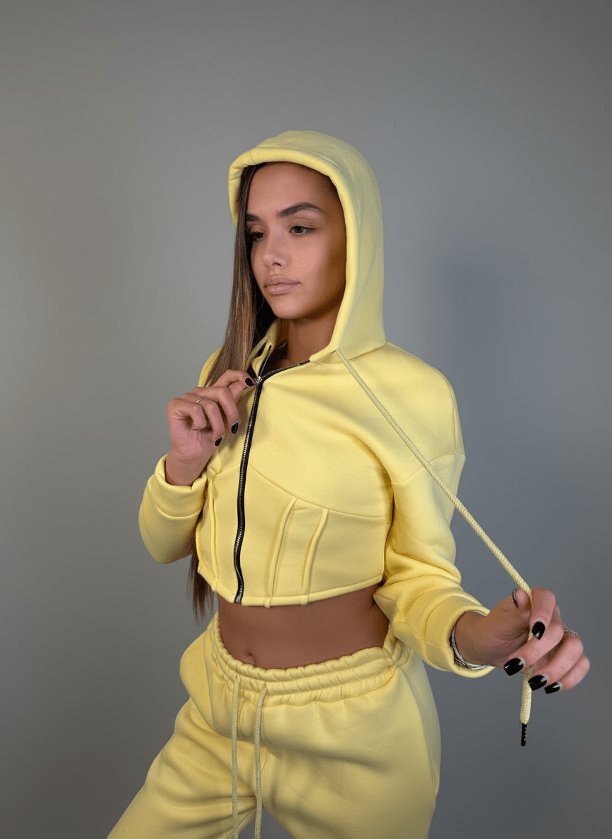 Felpa Zip Vanilla - Abbigliamento Jessica