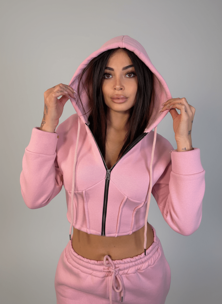 Felpa Zip Vanilla - Abbigliamento Jessica