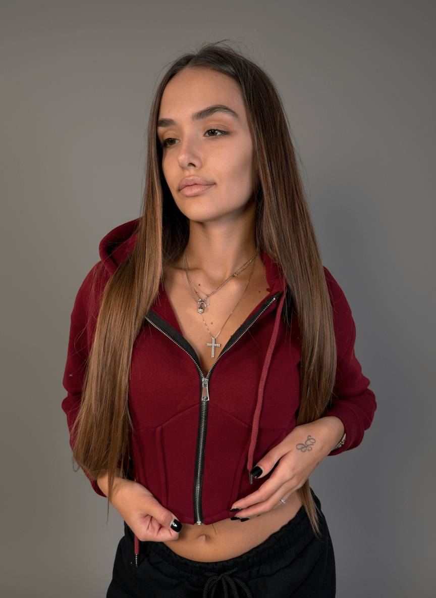 Felpa Zip Vanilla - Abbigliamento Jessica