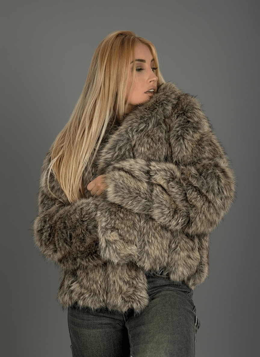 Giacca Eco - Fur Prestige Apricot - Abbigliamento Jessica