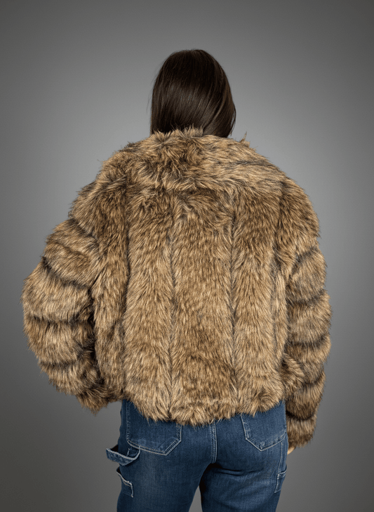 Giacca Eco - Fur Prestige Brown - Abbigliamento Jessica
