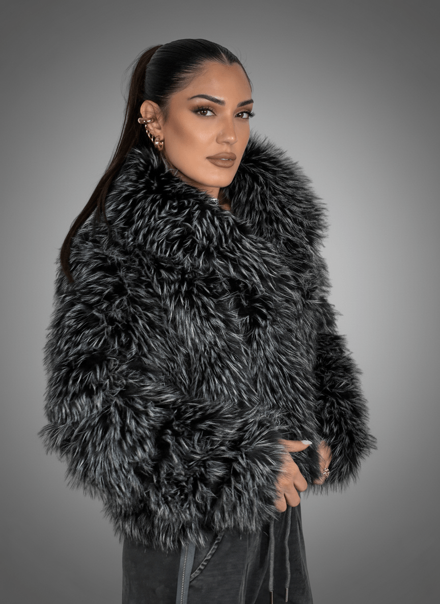 Giacca Eco - Fur Prestige Nero - Abbigliamento Jessica