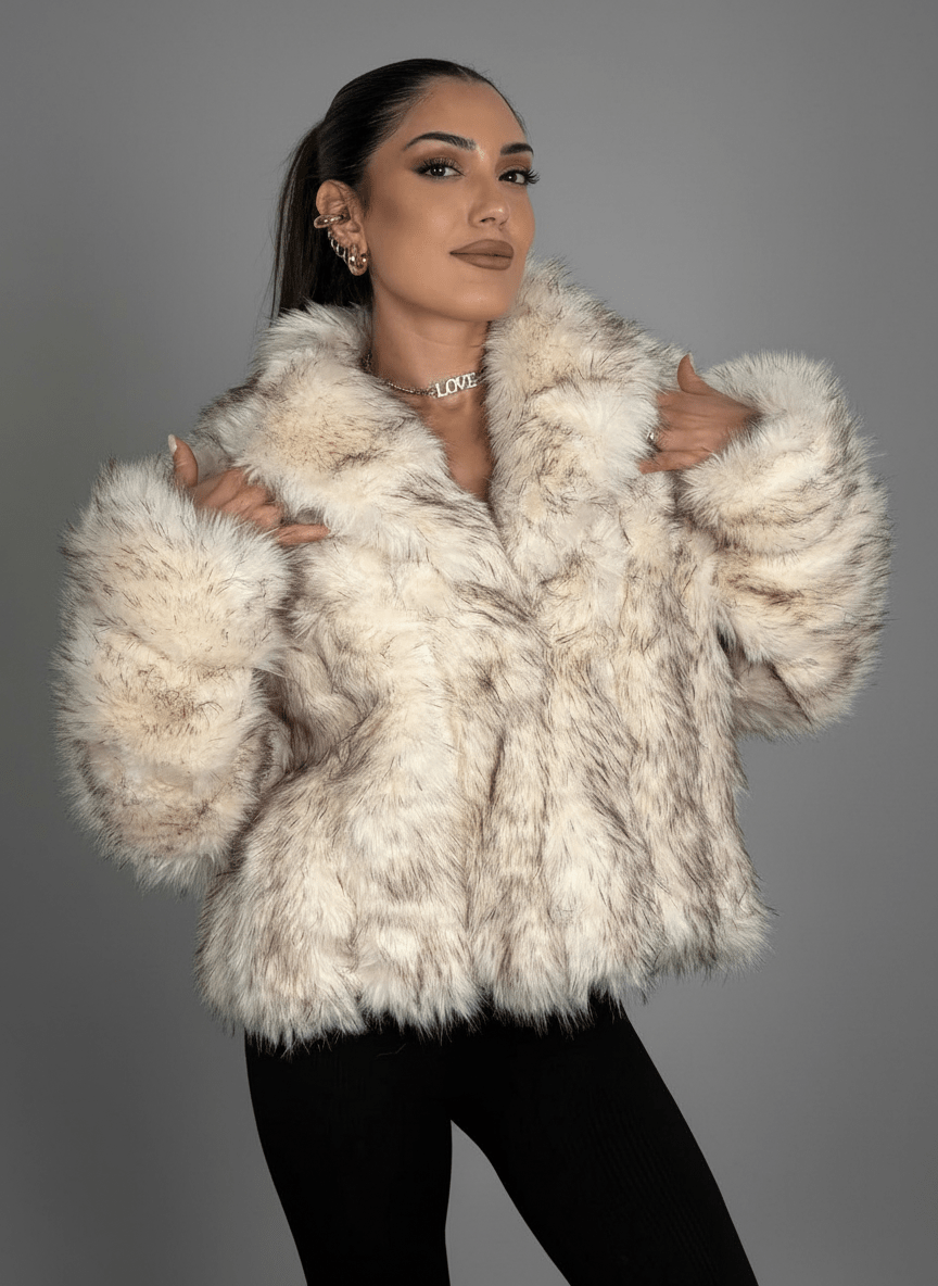 Giacca Eco - Fur Prestige Panna - Abbigliamento Jessica