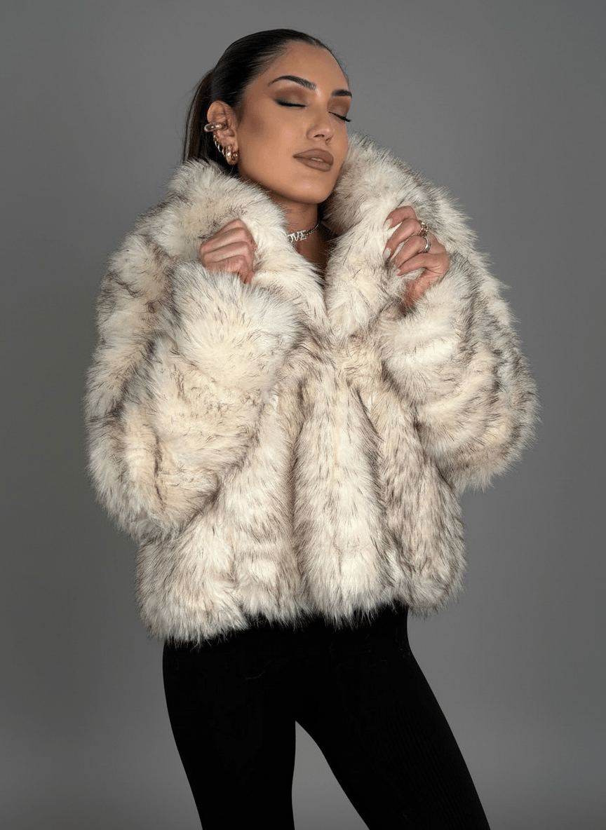 Giacca Eco - Fur Prestige Panna - Abbigliamento Jessica