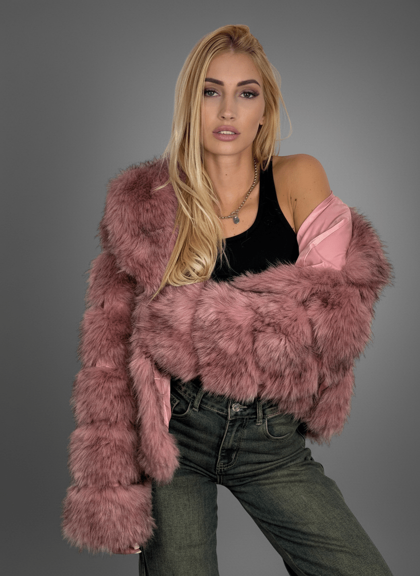 Giacca Eco - Fur Prestige Rosa - Abbigliamento Jessica