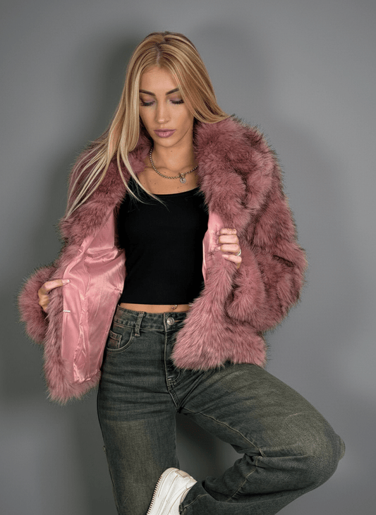 Giacca Eco - Fur Prestige Rosa - Abbigliamento Jessica