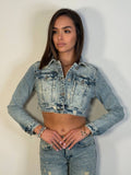 Giubbino Jeans Strappi - Abbigliamento Jessica