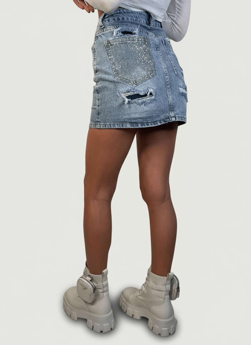 Gonna Tasca Strass - Abbigliamento Jessica