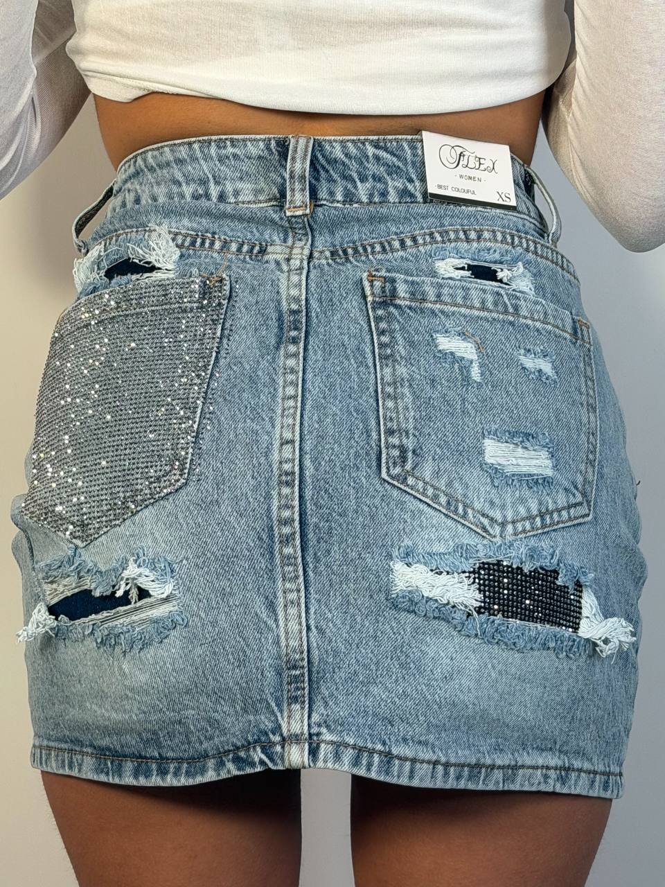 Gonna Tasca Strass - Abbigliamento Jessica