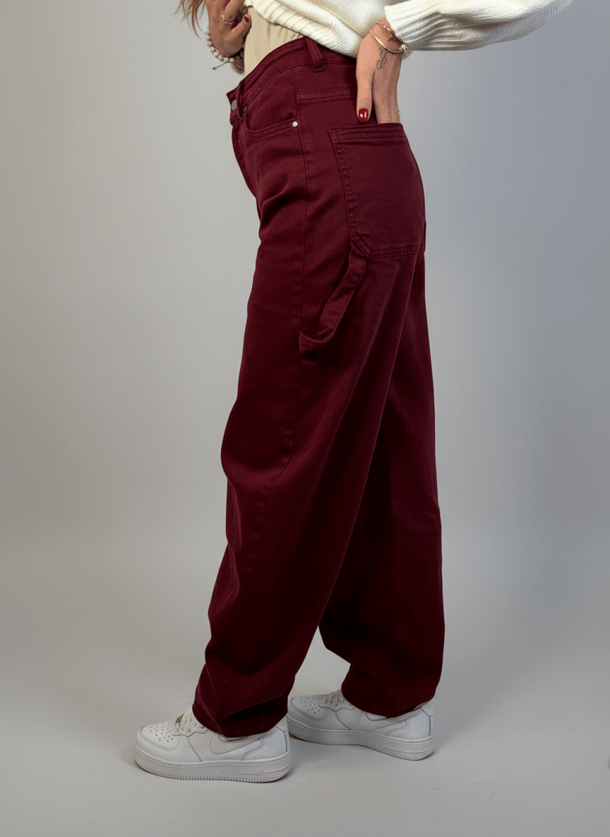 Jeans Bordeaux - Abbigliamento Jessica