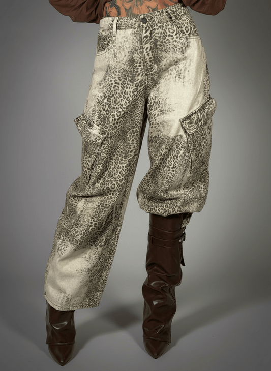 Jeans Cargo Wild Leopard - Abbigliamento Jessica