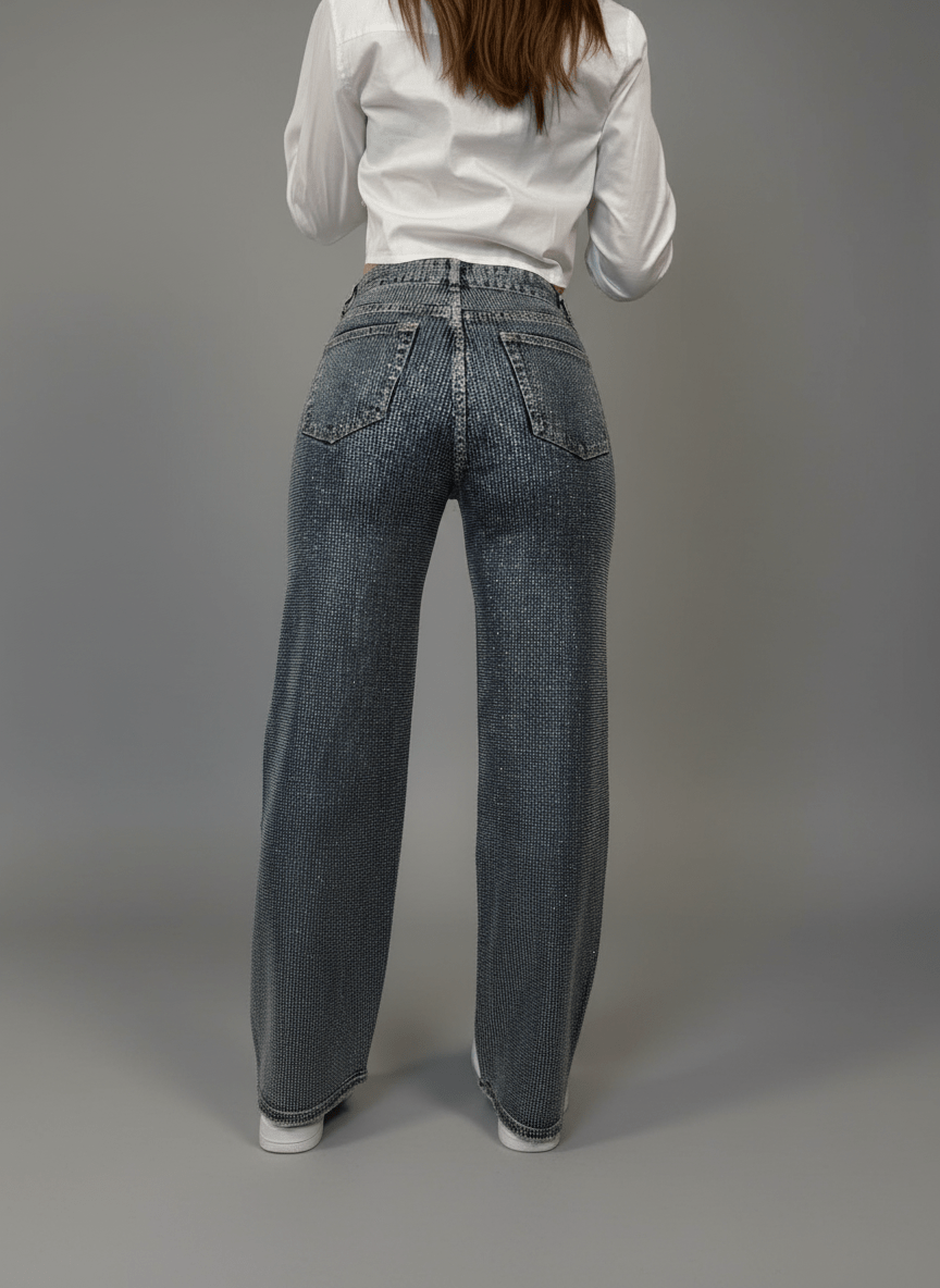 Jeans Denim Strass - Abbigliamento Jessica