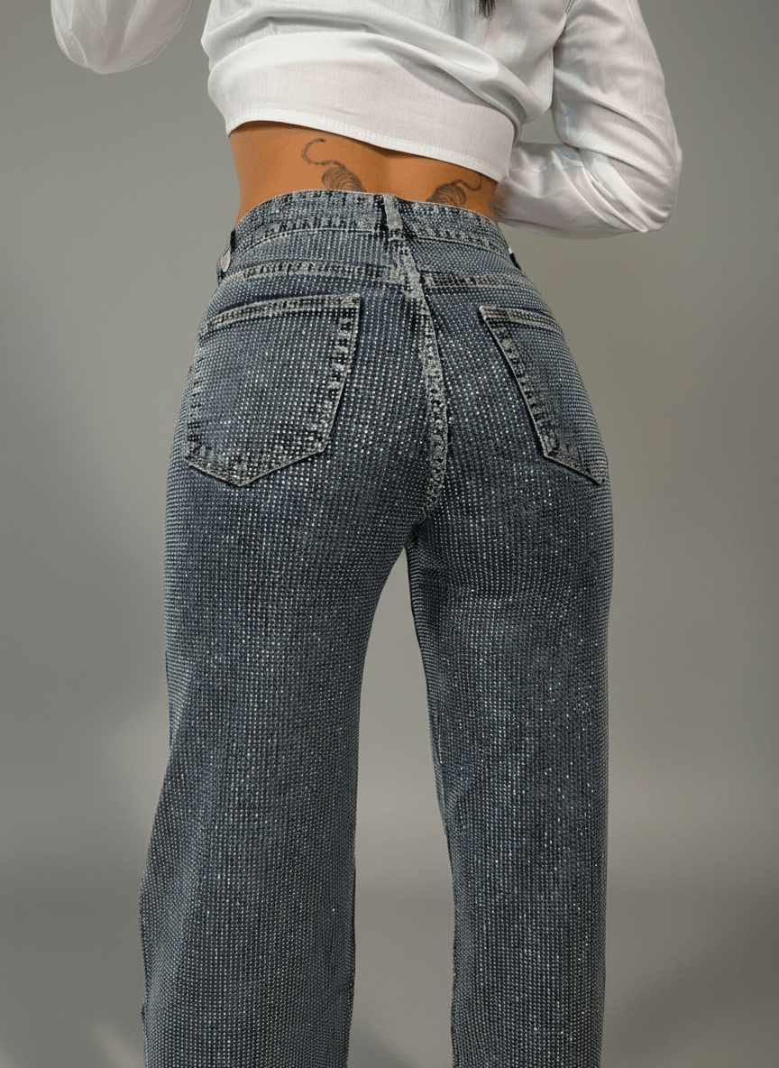 Jeans Denim Strass - Abbigliamento Jessica