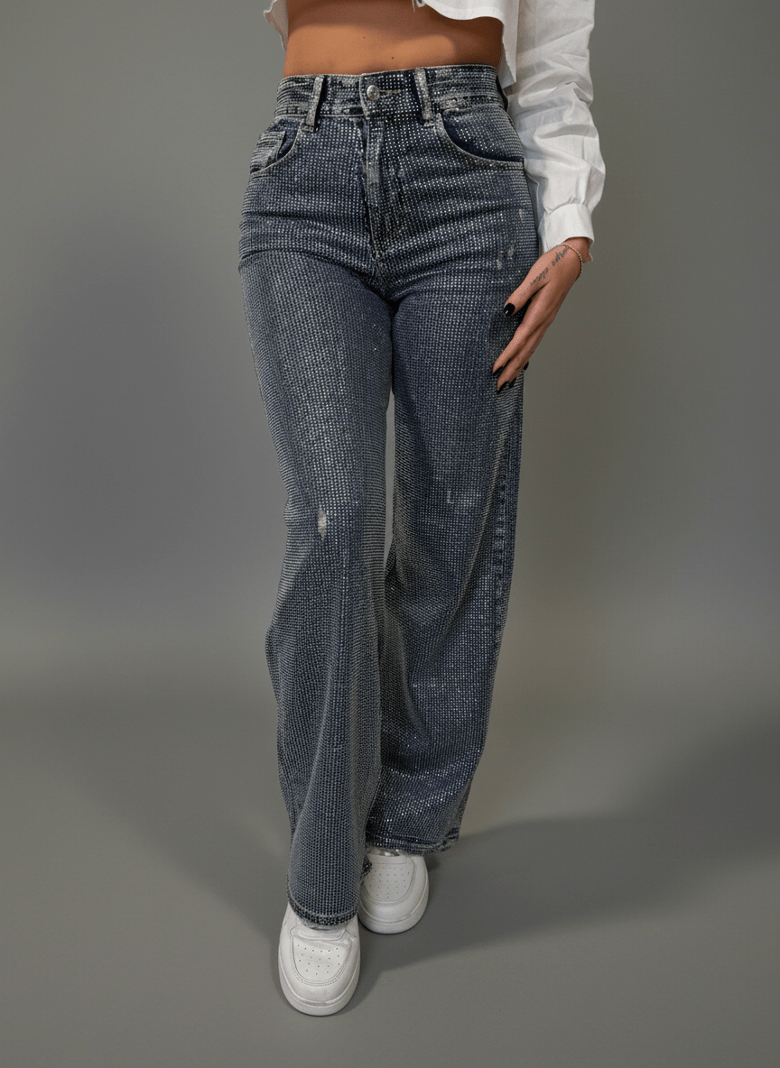 Jeans Denim Strass - Abbigliamento Jessica