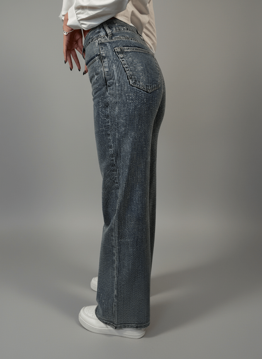 Jeans Denim Strass - Abbigliamento Jessica