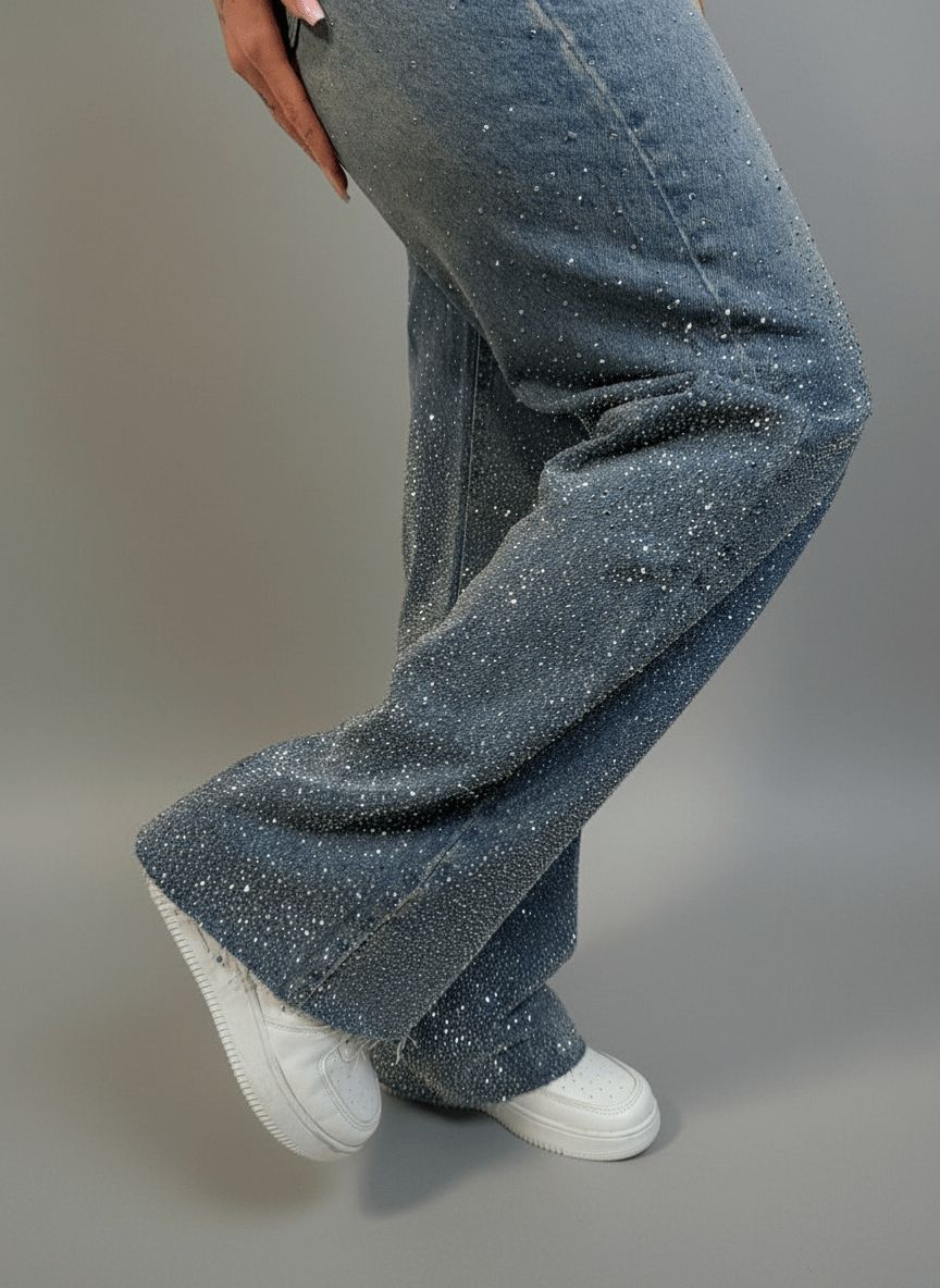 Jeans Strass Eos - Abbigliamento Jessica
