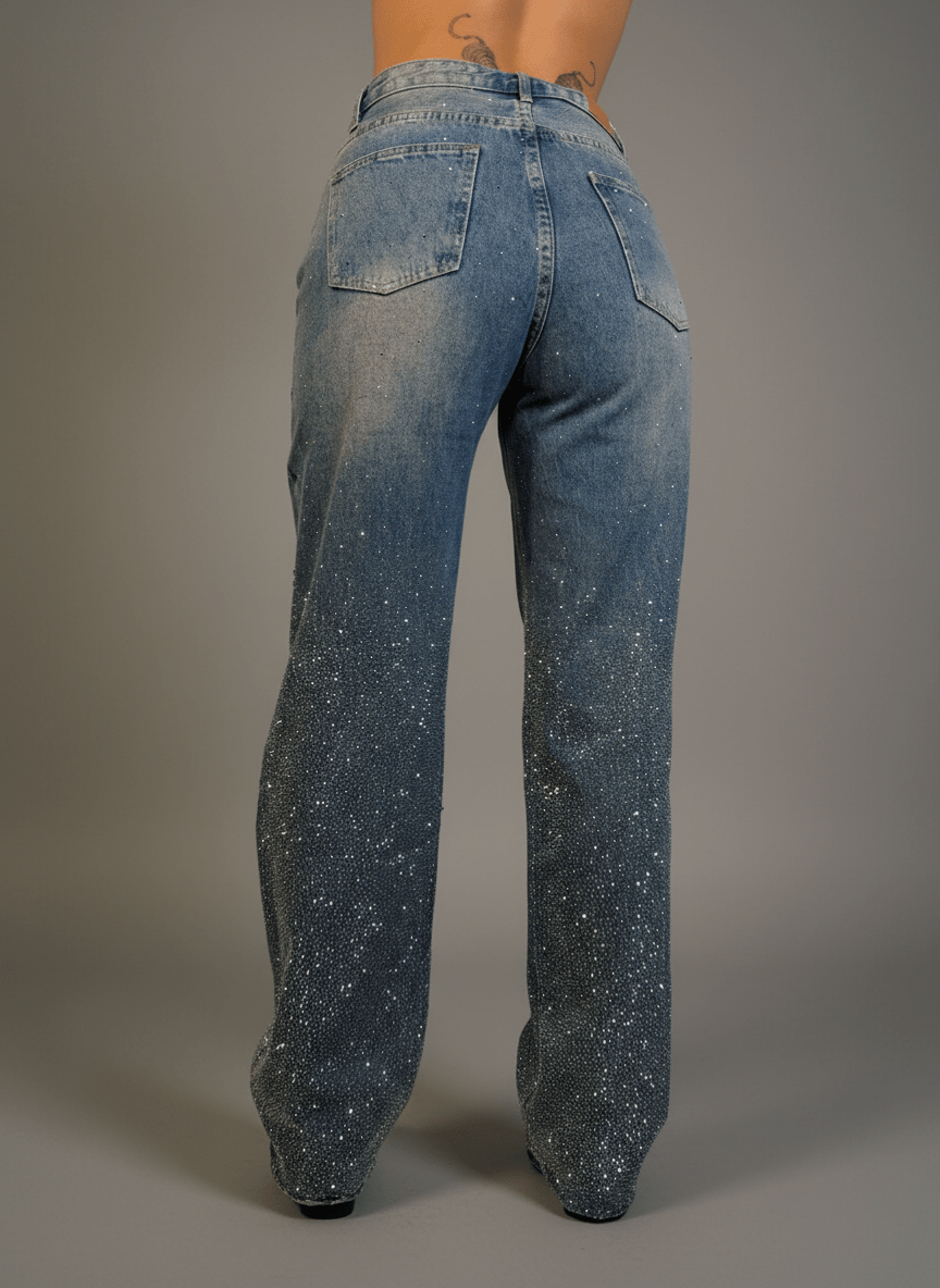 Jeans Strass Eos - Abbigliamento Jessica