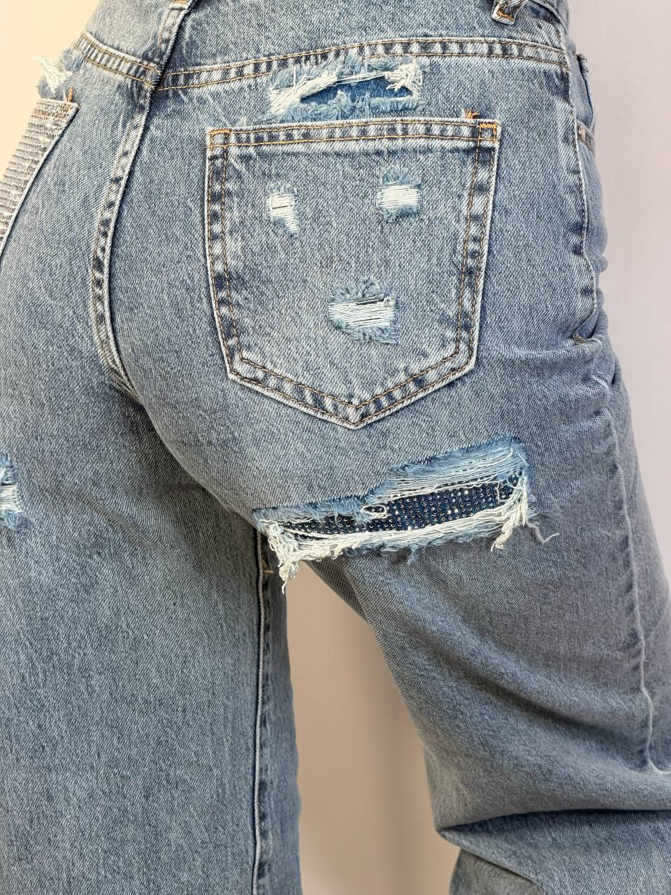 Jeans Tasca Strass - Abbigliamento Jessica