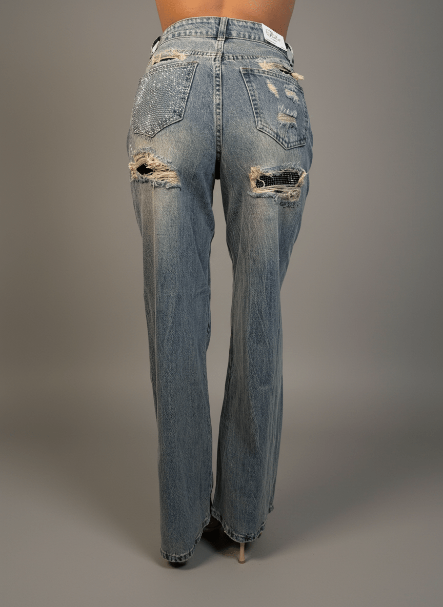 Jeans Tasca Strass - Abbigliamento Jessica